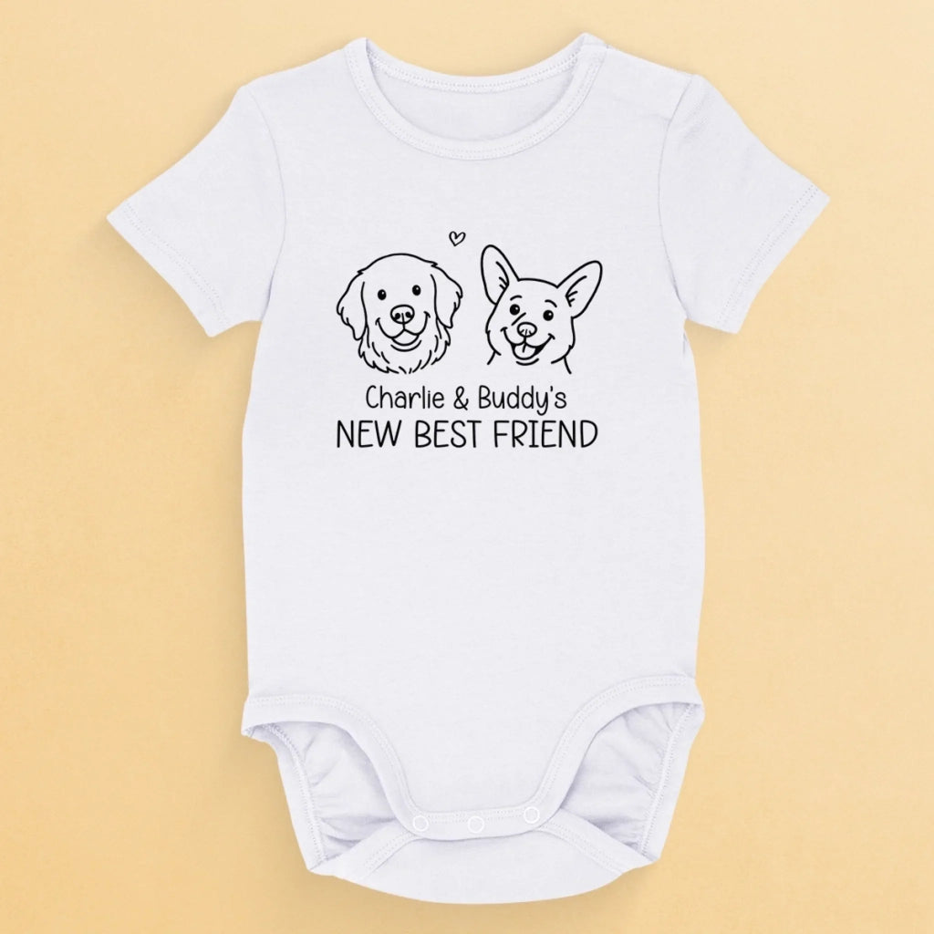 Apellio - “Newbie On The Dog Squad” Custom Baby Onesie – Personalized Baby Shower Gift for New Moms, Dads, and Pet Parents